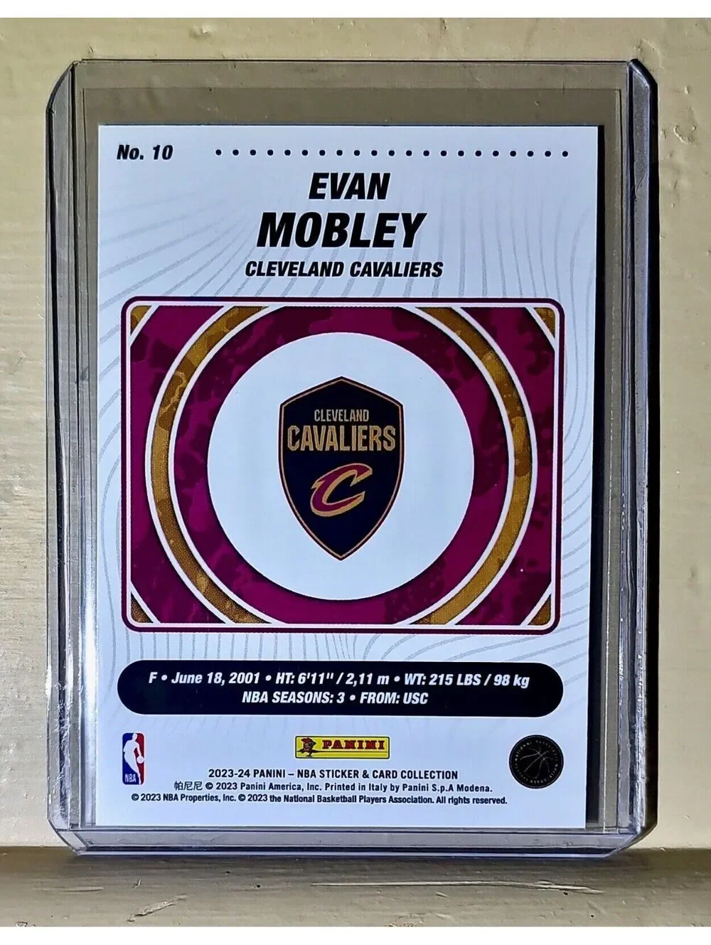 Evan Mobley 2023-24 Panini NBA Basketball #10 Card Cleveland Cavaliers